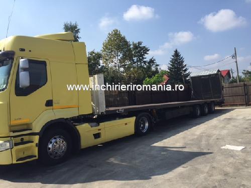 Inchiriez trailer cu rampa hidraulica 